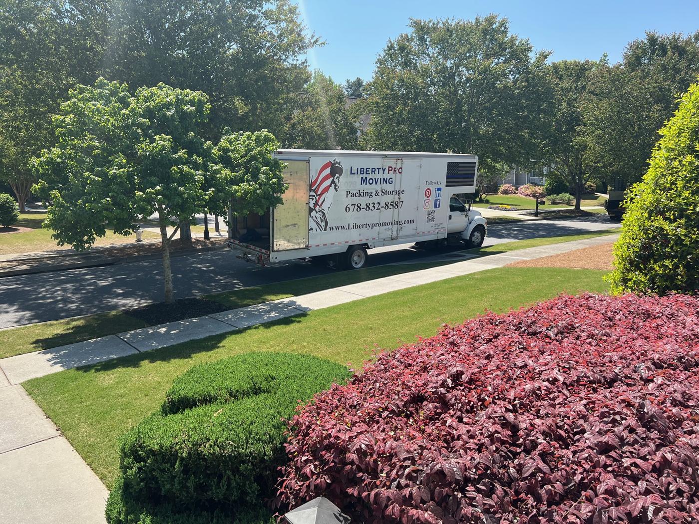 Liberty Pro Moving truck on a job in Lilburn