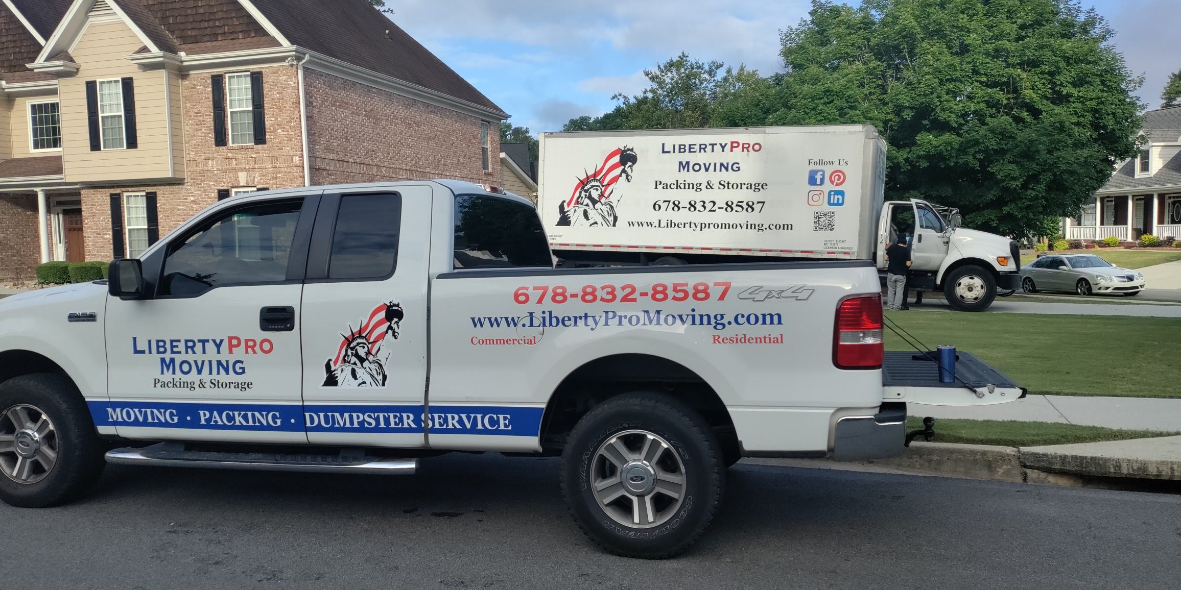 Lilburn GA professional movers unloading truck