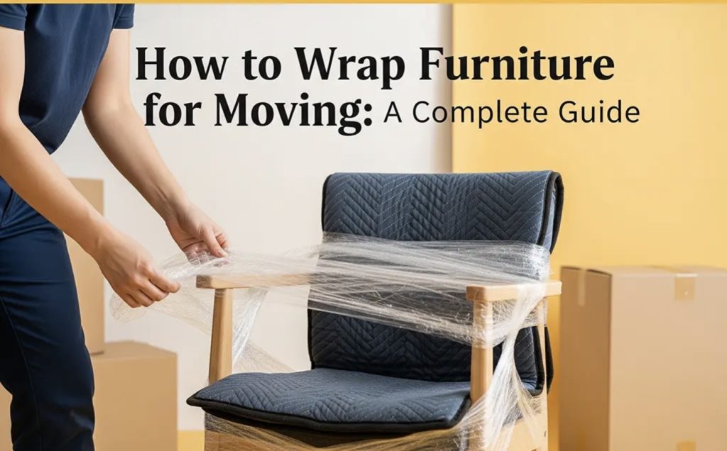 Professional Atlanta movers preparing furniture for safe transportation | Lawrenceville Moving Company | LIBERTY PRO MOVING Professional Atlanta movers preparing furniture for safe transportation