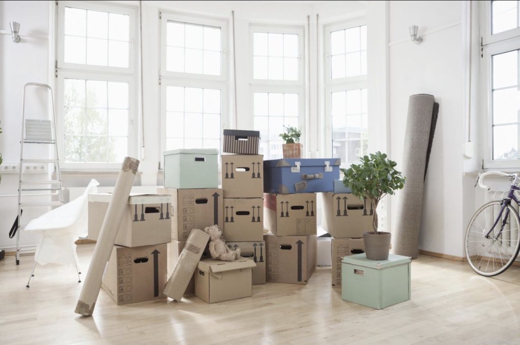 Organized moving boxes packed and ready for relocation | Lawrenceville Moving Company | LIBERTY PRO MOVING Organized moving boxes packed and ready for relocation