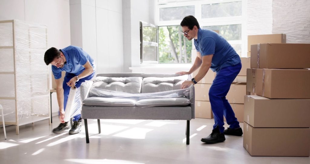 Sofa wrapping professional movers Lilburn GA | Lawrenceville Moving Company | LIBERTY PRO MOVING Sofa wrapping professional movers Lilburn GA